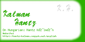 kalman hantz business card